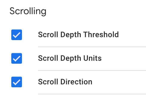 scrolling variables