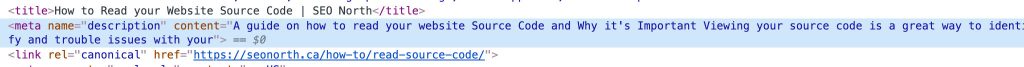 Meta Description Code Example