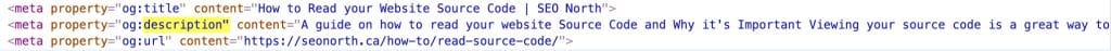 Site's Source Code - SEO Plugin Meta Description Code Example