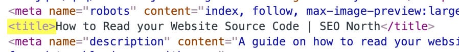 Learn how to read code: Title Tag Code Example