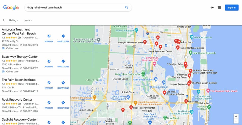 Google's Local Finder