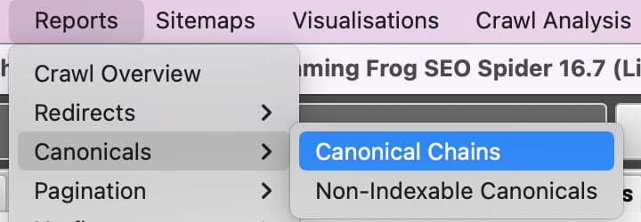 Canonical reports