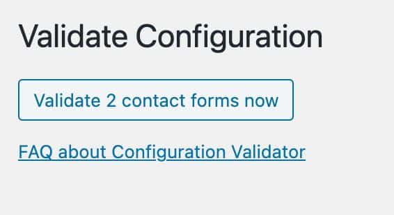 validate configuration